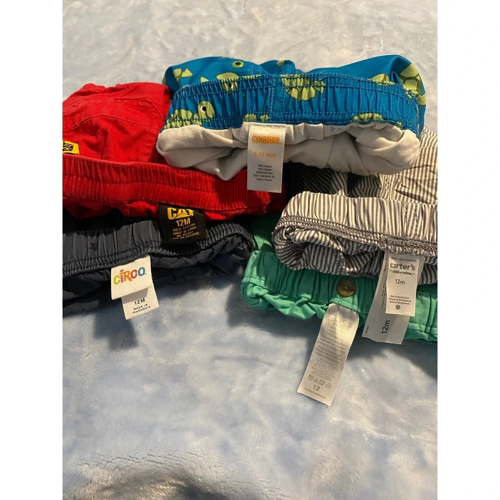 Lot of 5 Toddler Boy Shorts 12M Gymboree Carters Circo CAT  6-12M